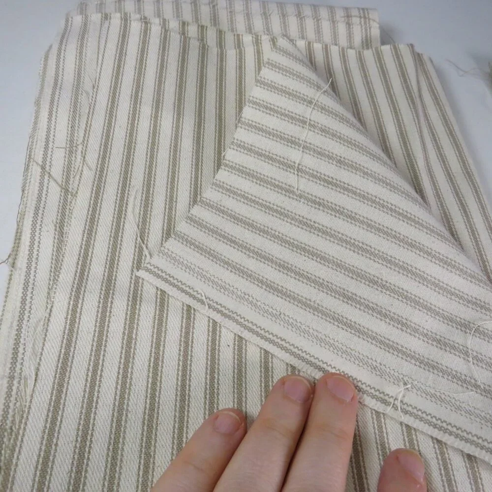 Apron Kit Tan Striped (thick fabric, double sided) with metal D rings Sewing